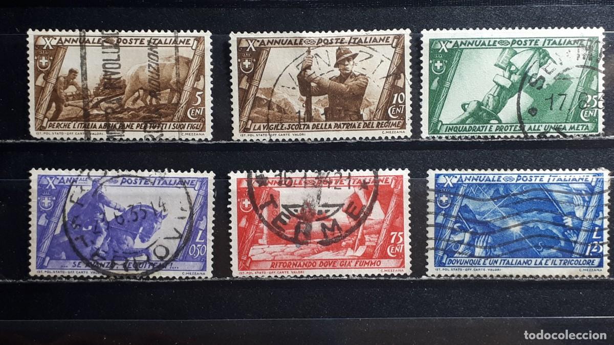 Sellos: ITALIA. A&Ntilde;O 1932. &deg;. Yvert 305/6, 309, 312, 314, 316.