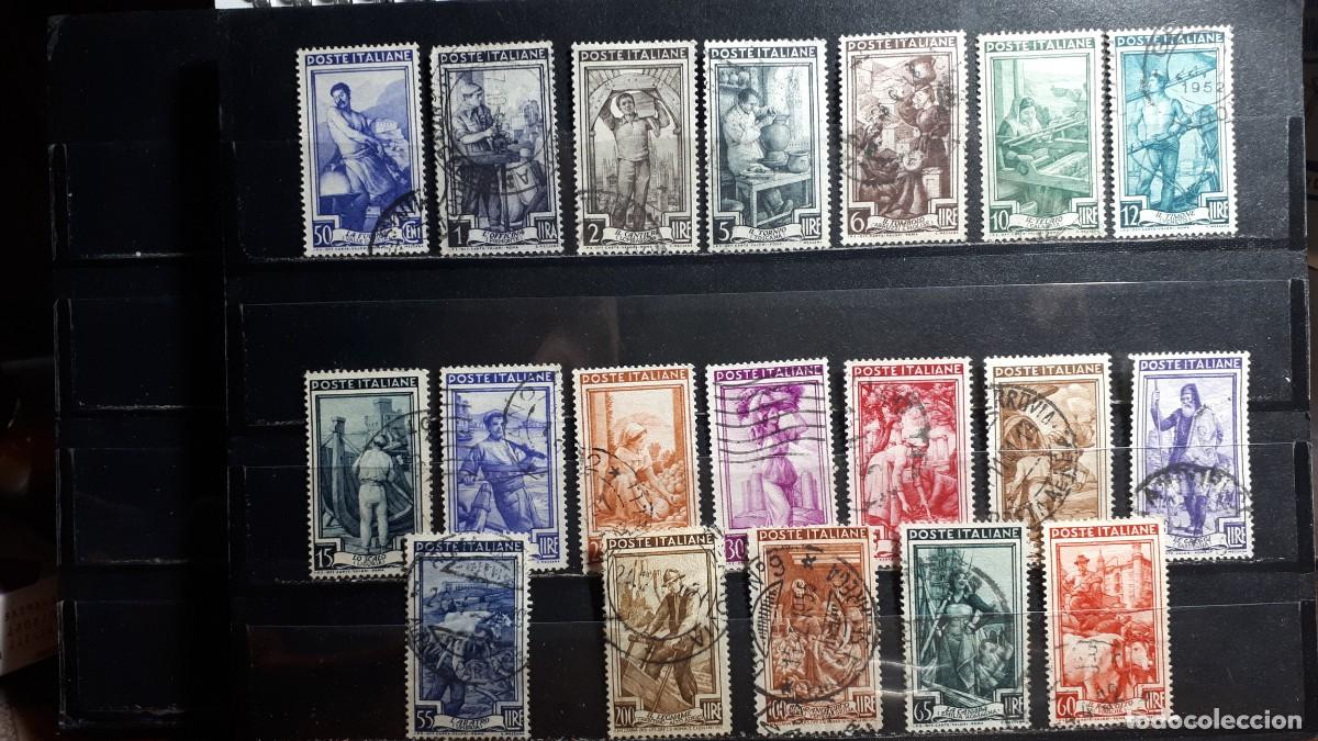 Timbres: ITALIA. A&Ntilde;O 1950. &deg;. Yvert 572/90. Bien centrado