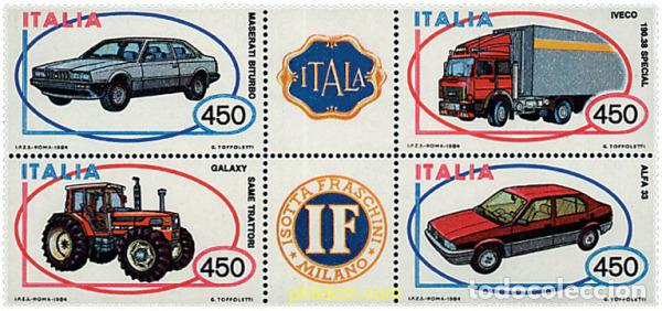 Stamps: 6740 MNH ITALIA 1984 AUTOMOVILES ITALIANOS