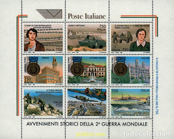 Sellos: 42306 MNH ITALIA 1995 50 ANIVERSARIO DE LA SEGUNDA GUERRA MUNDIAL