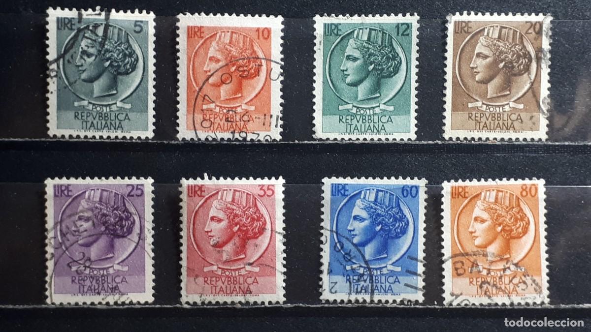 Stamps: ITALIA. A&Ntilde;O 1953. &deg;. Yvert 648/55, falta 650A