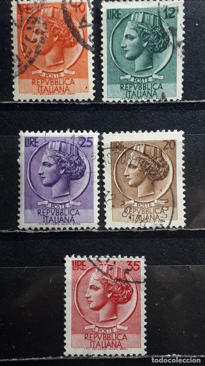 Sellos: ITALIA. A&Ntilde;O 1953. &deg;. Yvert 649/53. falta 650A