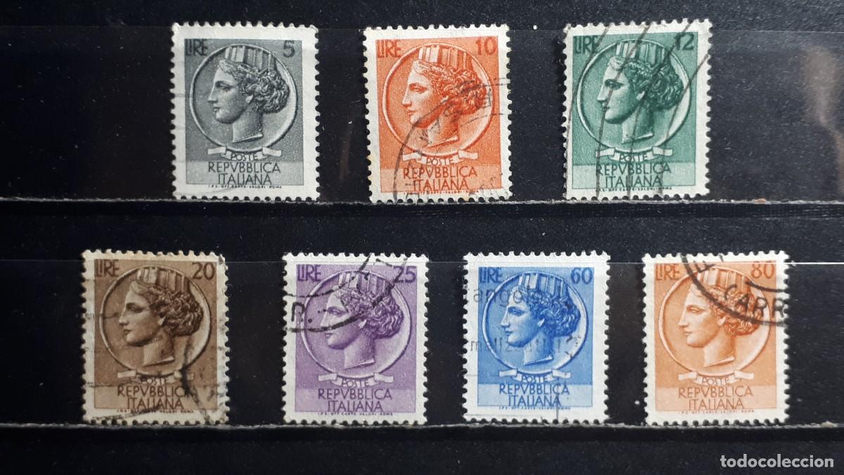 Stamps: ITALIA. A&Ntilde;O 1955. &deg;. Yvert 710, 711/2, 715/6, 718, 719