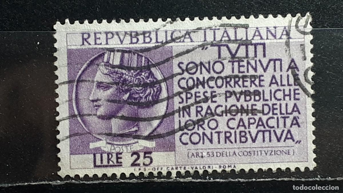 Sellos: ITALIA. A&Ntilde;O 1954. &deg;. Yvert 374