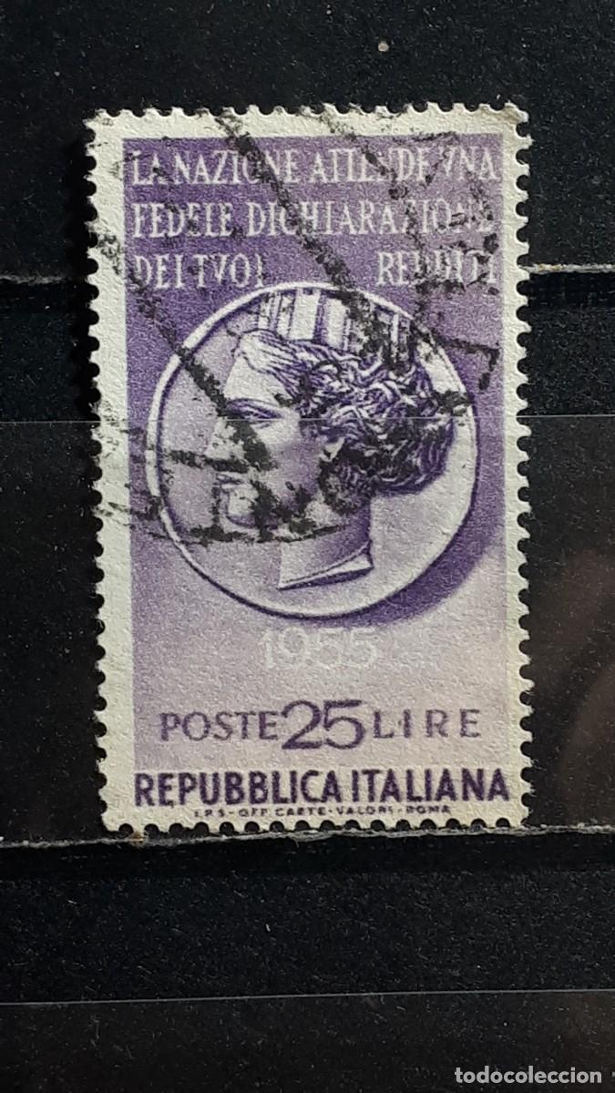 Sellos: ITALIA. A&Ntilde;O 1955. &deg;. Yvert 691
