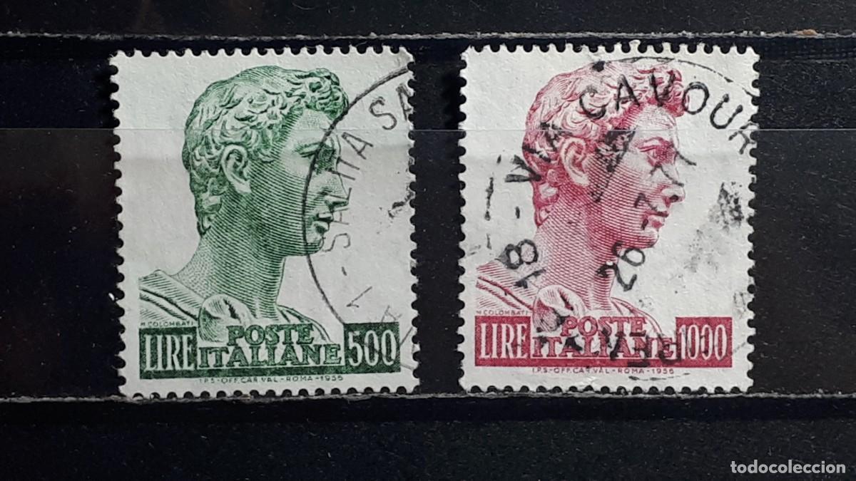 Sellos: ITALIA. A&Ntilde;O 1957. &deg;. Yvert 738/9