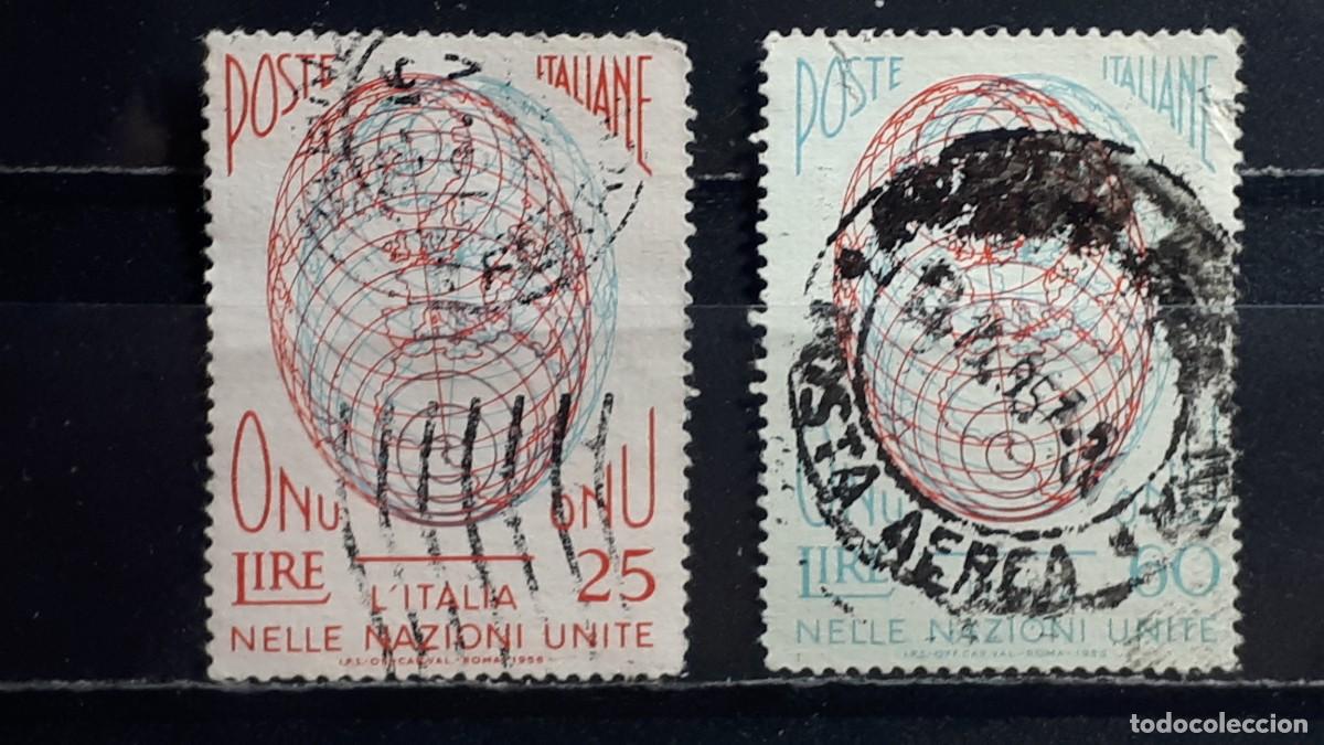 Sellos: ITALIA. A&Ntilde;O 1956. &deg;. Yvert 734/5