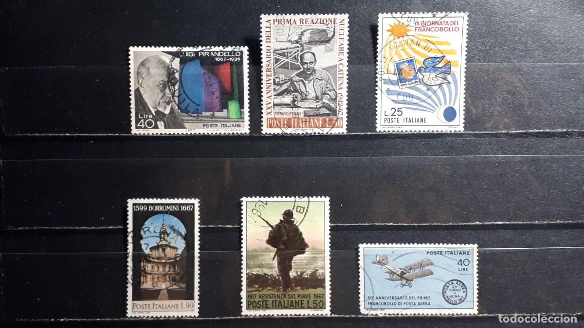 Stamps: ITALIA. A&Ntilde;O 1967. &deg;. Yvert 974, 981, 982, 988, 991/2