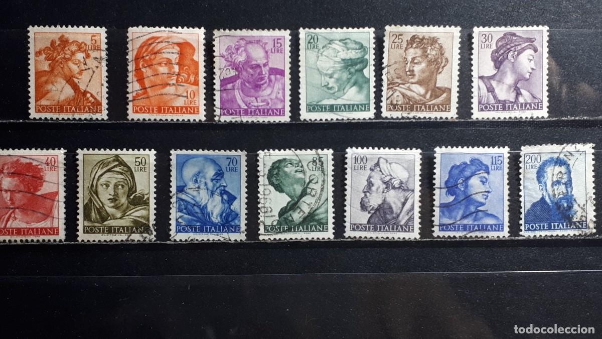 Stamps: ITALIA. A&Ntilde;O 1961. &deg;. Yvert 827/34, 836/7, 839/40, 842
