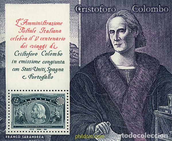 Sellos: 667472 MNH ITALIA 1992 500 ANIVERSARIO DEL DESCUBRIMIENTO DE AMERICA
