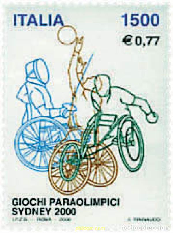 Sellos: 56045 MNH ITALIA 2000 JUEGOS PARALIMPICOS DE SYDNEY 2000