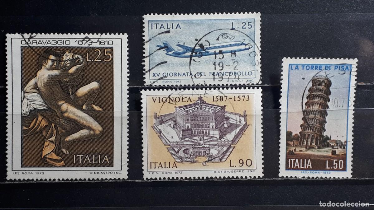 Sellos: ITALIA. A&Ntilde;O 1973. &deg;. YVERT 1149, 1150, 1151, 1163