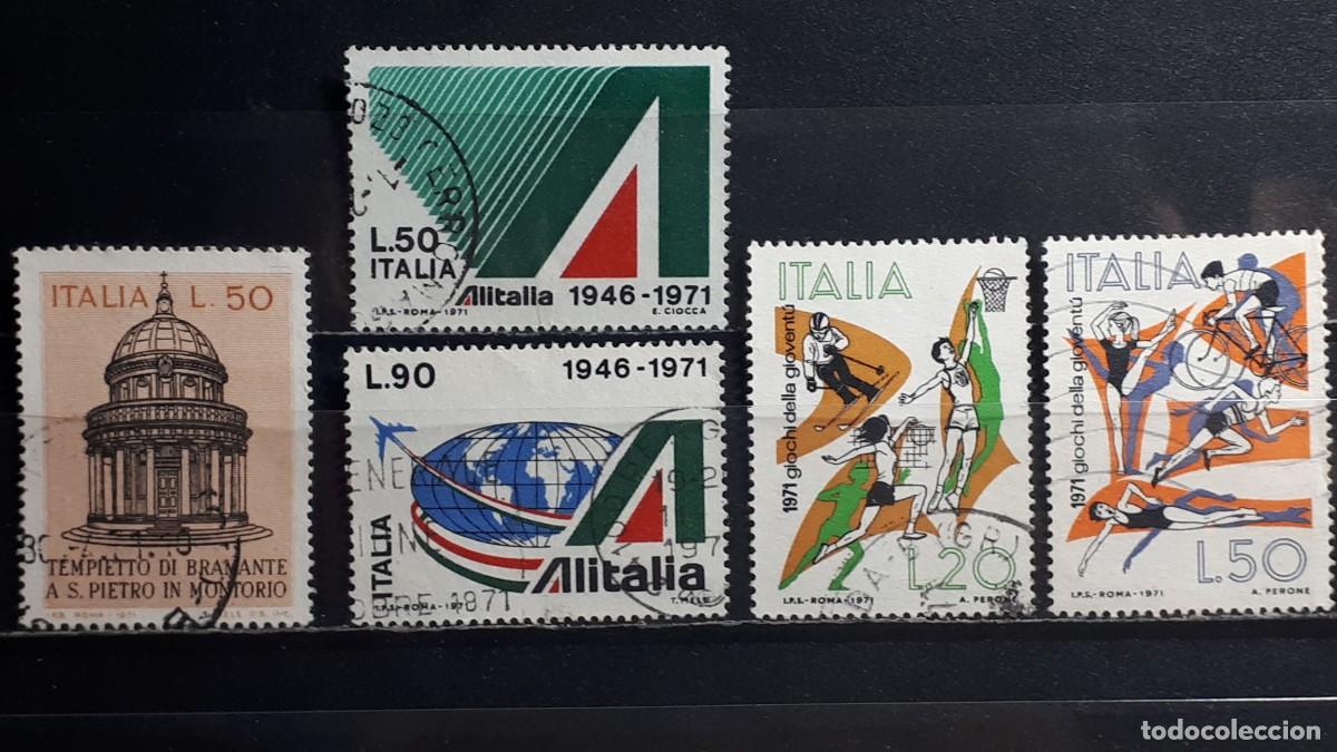 Sellos: ITALIA. A&Ntilde;O 1971. &deg;. YVERT 109, 1071, 1078/9, 1080/1.