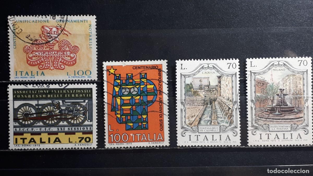 Sellos: ITALIA. A&Ntilde;O 1975. &deg;. YVERT 1233/4, 1236, 1237/8
