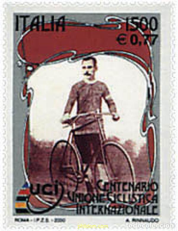Sellos: 56046 MNH ITALIA 2000 CENTENARIO DE LA UNION CICLISTA INTERNACIONAL