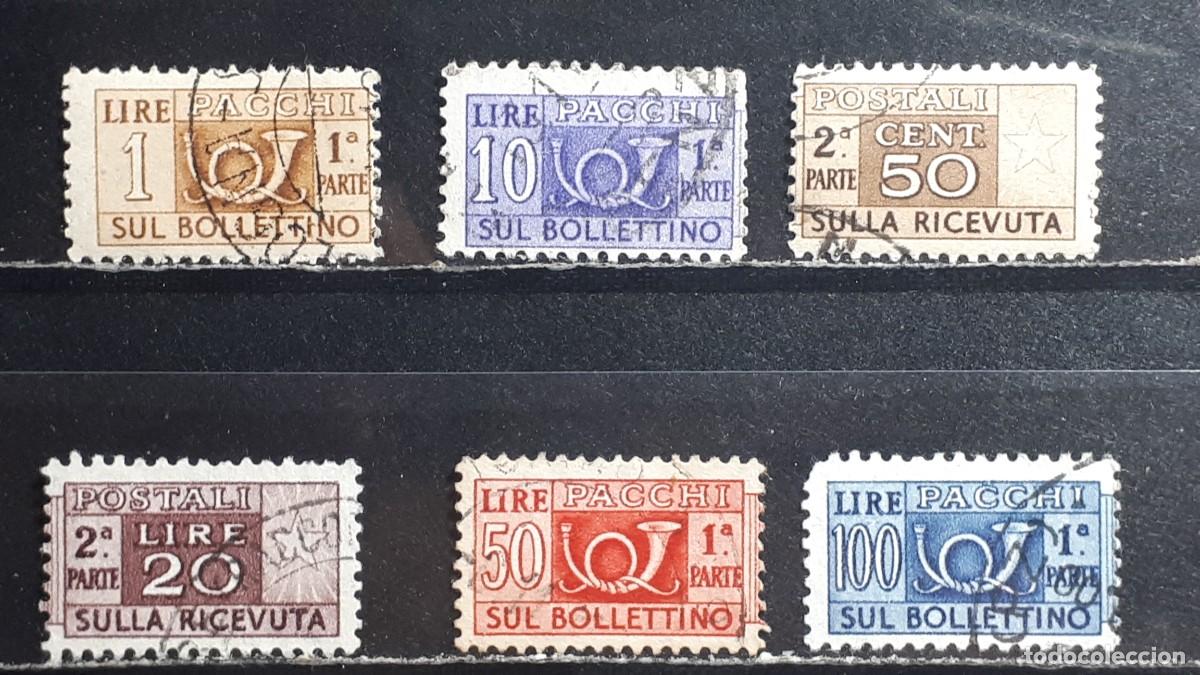 Francobolli: ITALIA. A&Ntilde;O 1946. &deg;. YVERT paquete postal 53/4, 59/60, 62/3