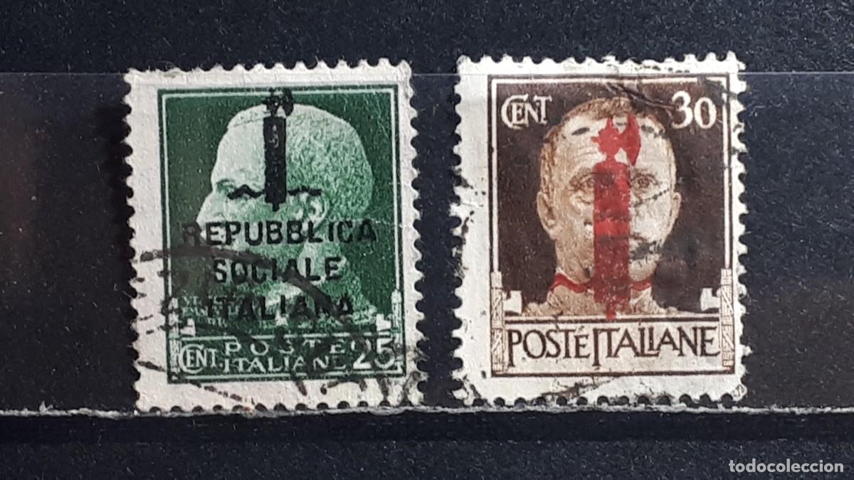 Sellos: ITALIA. R. SOCIAL. A&Ntilde;O 1944. &deg;. YVERT 21/2