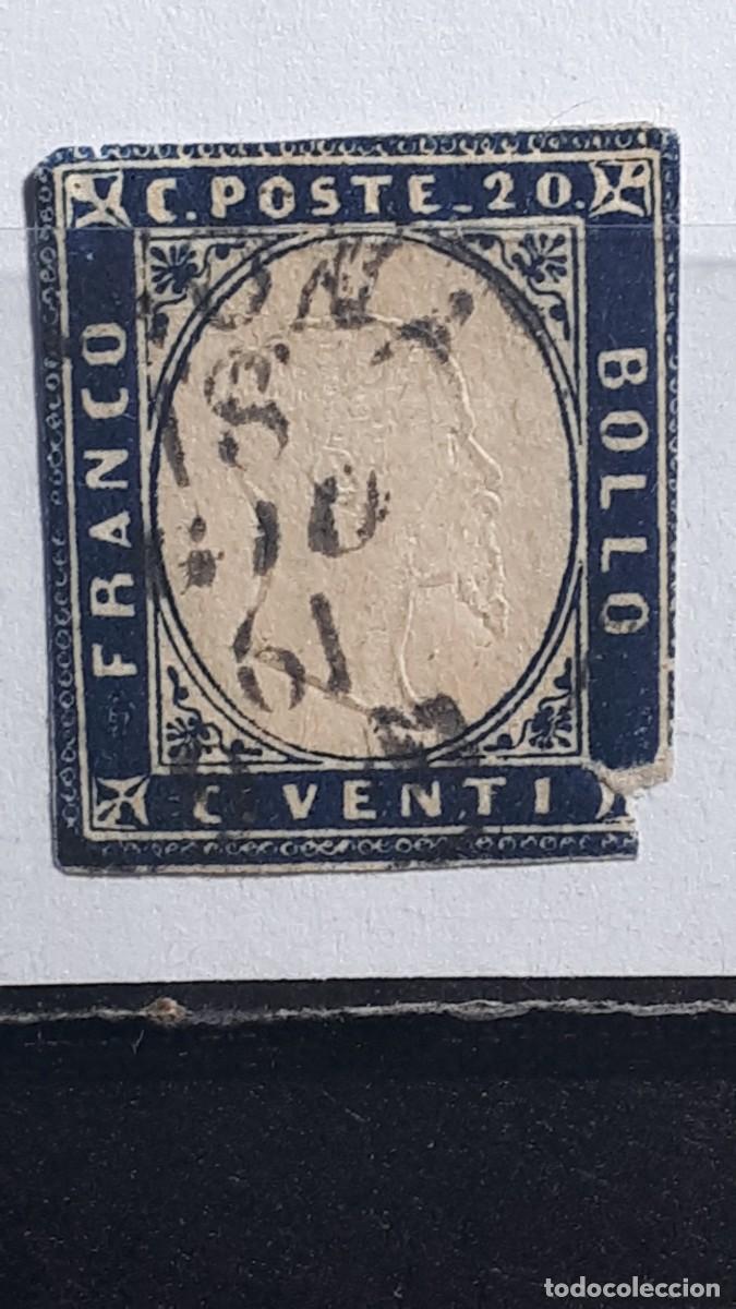 Sellos: ITALIA. SARDA&Ntilde;A. A&Ntilde;O 1855. &deg;. YVERT 12