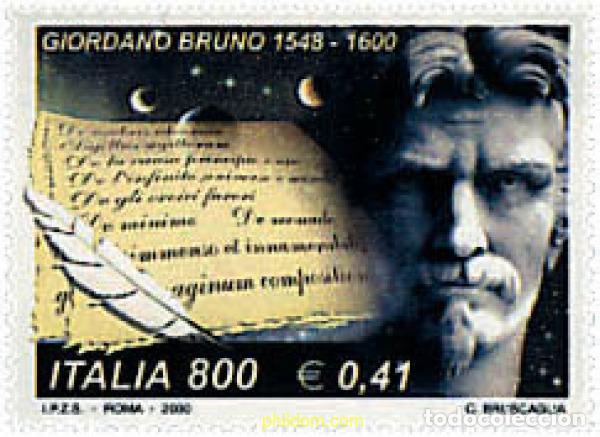 Selos: 58779 MNH ITALIA 2000 400 ANIVERSARIO DE LA MUERTE DEL FILOSOFO GIORDANO BRUNO