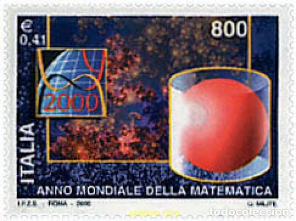 Briefmarken: 58781 MNH ITALIA 2000 A&Ntilde;O MUNDIAL DE LAS MATEMATICAS