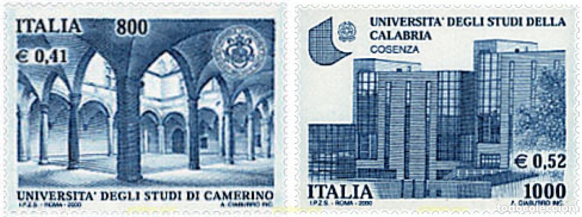 Briefmarken: 58784 MNH ITALIA 2000 UNIVERSIDAD DE CALABRIA