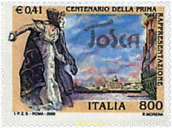 Briefmarken: 58805 MNH ITALIA 2000 100 ANIVERSARIO DE LA PRIMERA REPRESENTACION DE LA OPERA TOSCA DE GIACOMO PUC