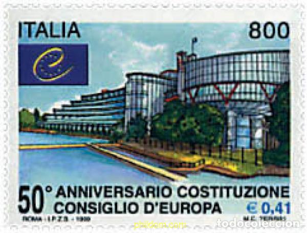 Stamps: 67121 MNH ITALIA 1999 50 ANIVERSARIO DE LA CONSTITUCION DEL PARLAMENTO EUROPEO