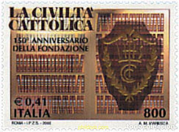 Stamps: 58829 MNH ITALIA 2000 150 ANIVERSARIO DE LA REVISTA LA CIVILTA CATTOLICA