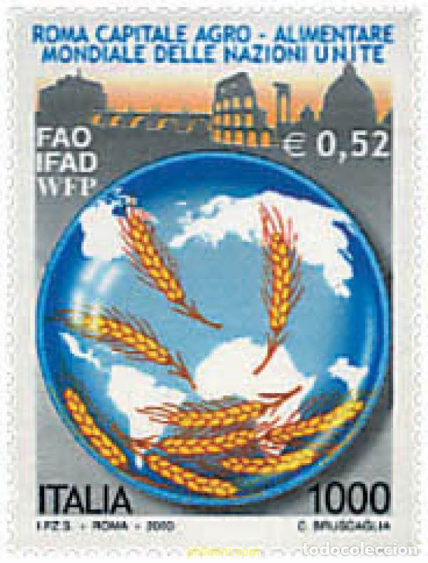 Briefmarken: 58836 MNH ITALIA 2000 ROMA CAPITAL AGRO-ALIMENTARIA MUNDIAL DE LAS NACIONES UNIDAS