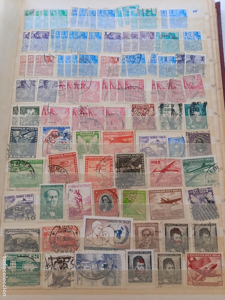 Stamps: Lote de sellos mundiales, Chile y Alemania oriental