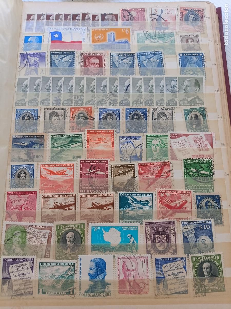 Stamps: Lote de sellos mundiales, Chile y Alemania oriental