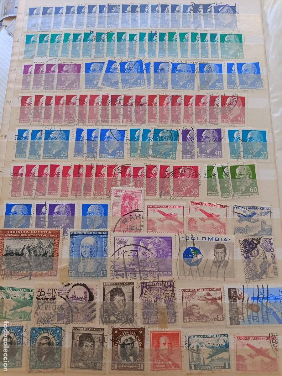 Stamps: Lote de sellos mundiales, Chile y Alemania oriental