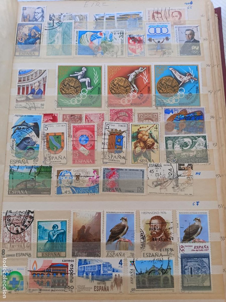 Stamps: Lote de sellos mundiales y de Espa&ntilde;a