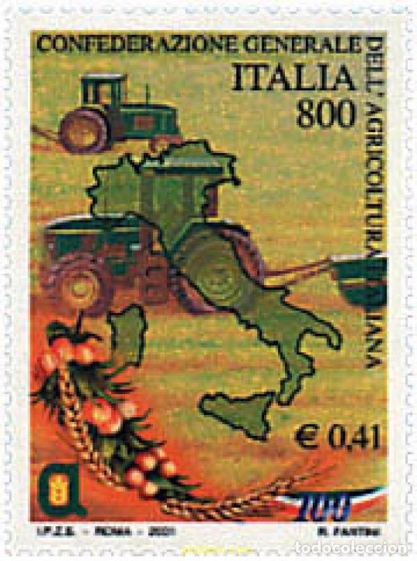 Sellos: 78223 MNH ITALIA 2001 CENTENARIO DE LA CONFEDERACION GENERAL DE LA AGRICULTURA ITALIANA