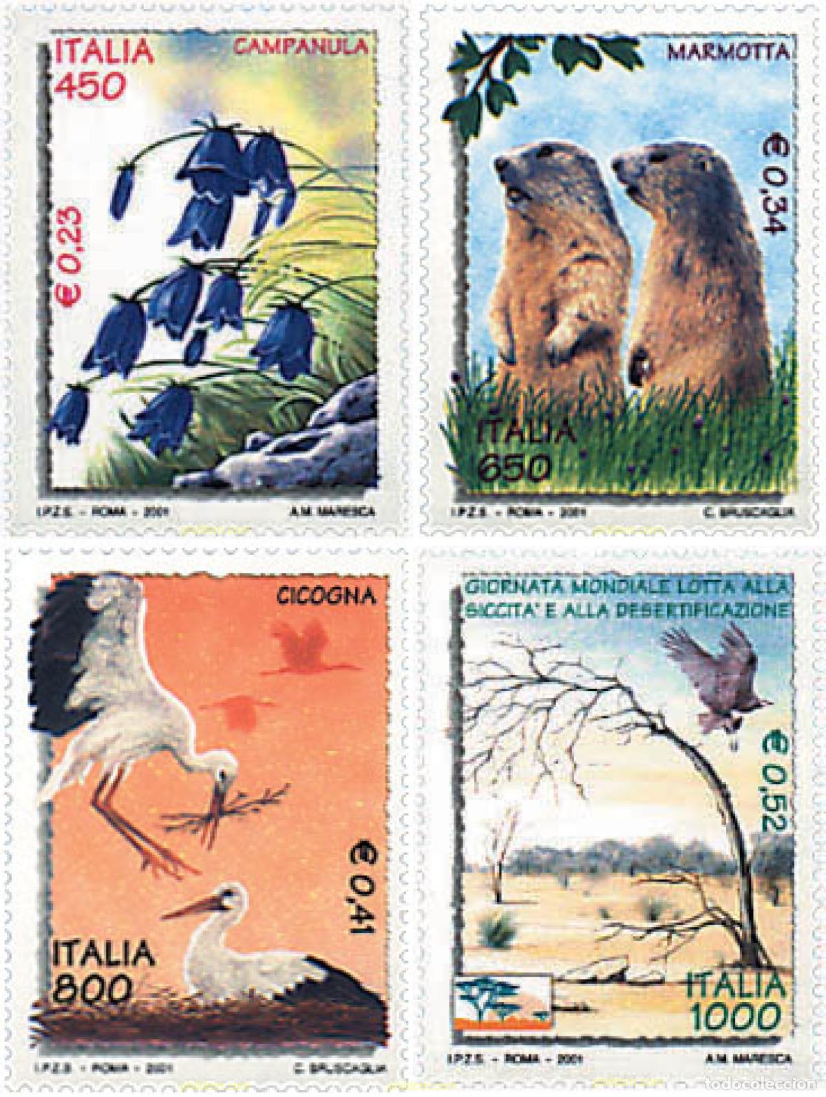 Sellos: 90853 MNH ITALIA 2001 NATURALEZA Y MEDIO AMBIENTE