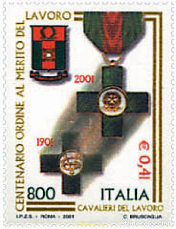 Sellos: 78226 MNH ITALIA 2001 CENTENARIO DE LA ORDEN AL MERITO DEL TRABAJO