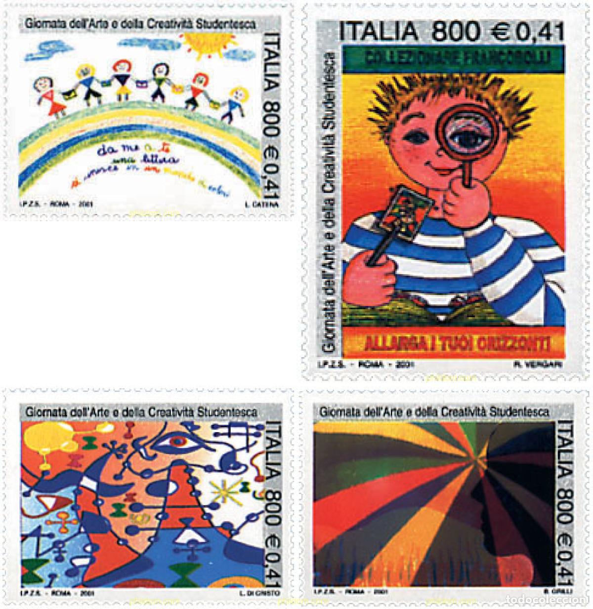 Sellos: 78229 MNH ITALIA 2001 DIA DEL ARTE Y LA CREATIVIDAD ESTUDIANTIL