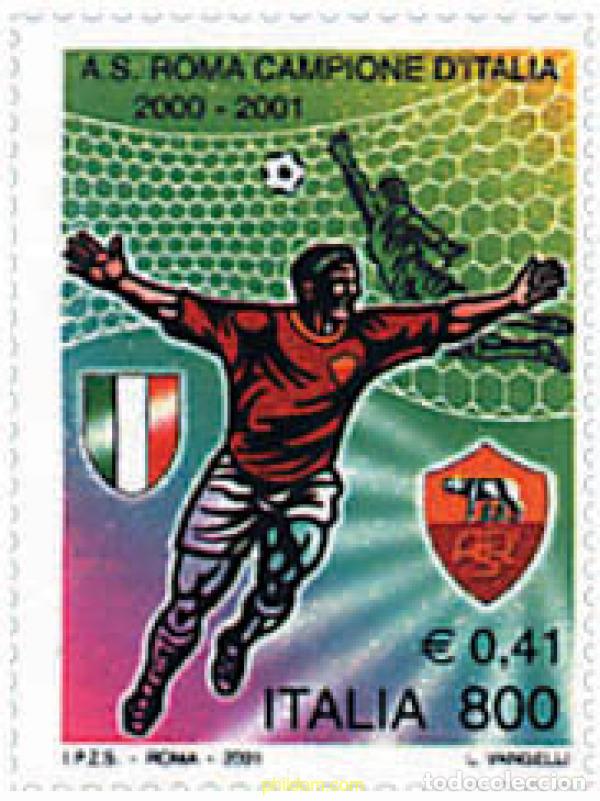 Sellos: 78233 MNH ITALIA 2001 LA ROMA CAMPEON DE LA LIGA ITALIANA