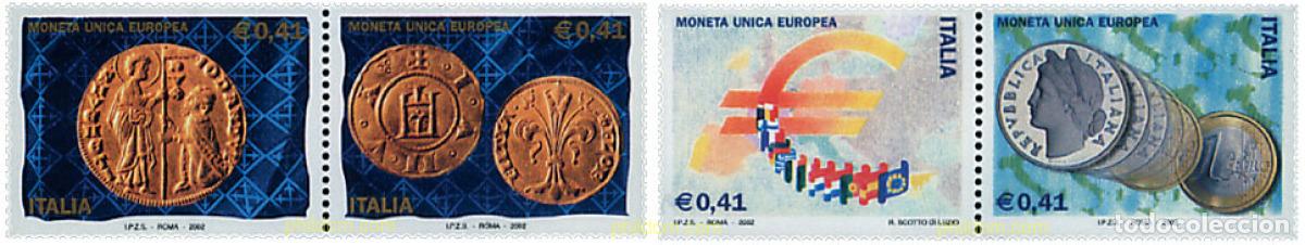 Sellos: 4805 MNH ITALIA 2002 LA MONEDA UNICA EUROPEA