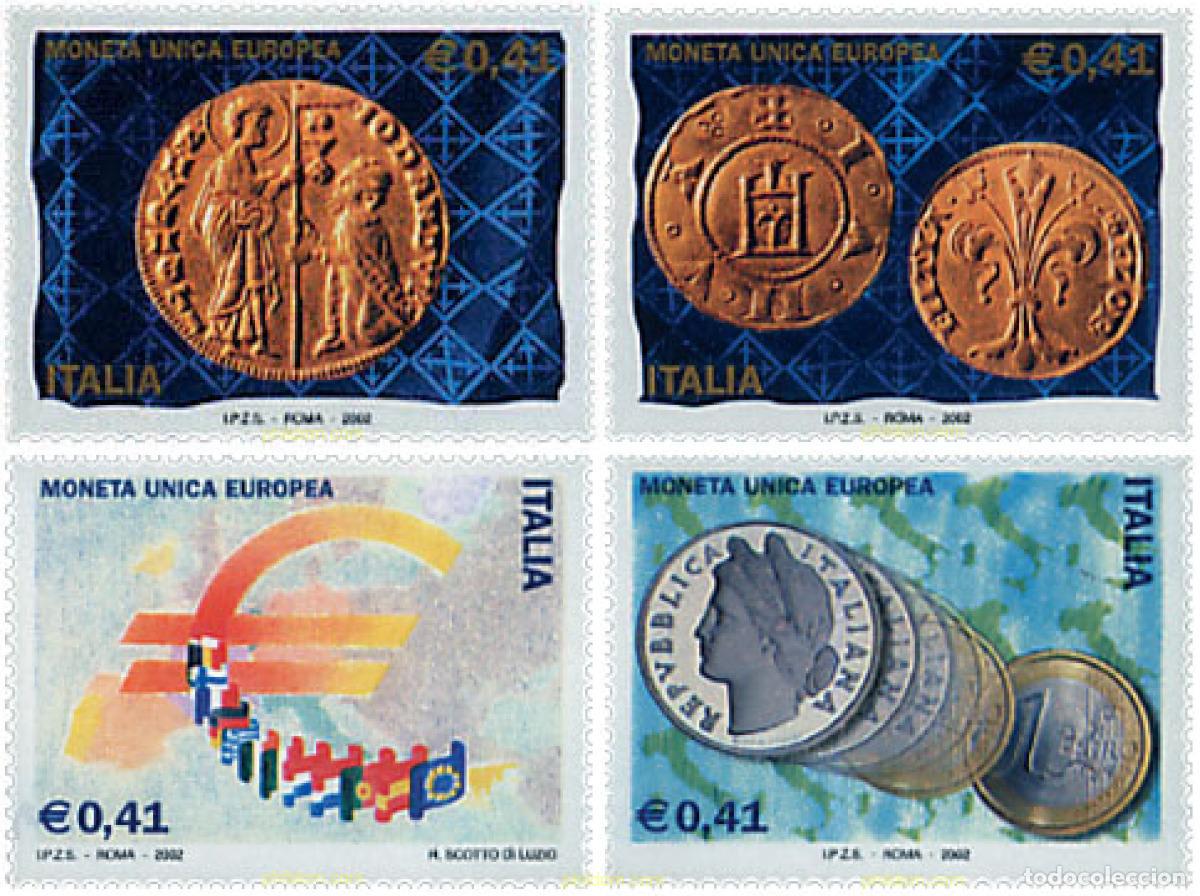 Sellos: 88483 MNH ITALIA 2002 LA MONEDA UNICA EUROPEA