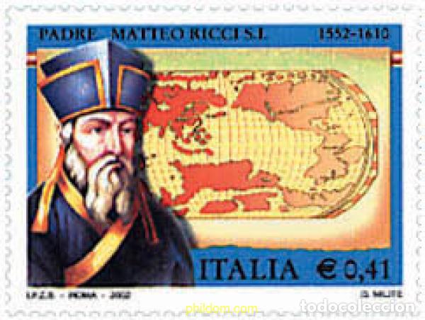Sellos: 93617 MNH ITALIA 2002 450 ANIVERSARIO DEL NACIMIENTO DEL PADRE MATTEO RICCI