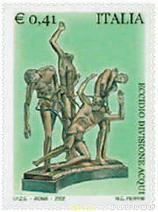 Sellos: 99122 MNH ITALIA 2002 EN MEMORIA DE LA MASACRE D ELA DIVISION ACQUI