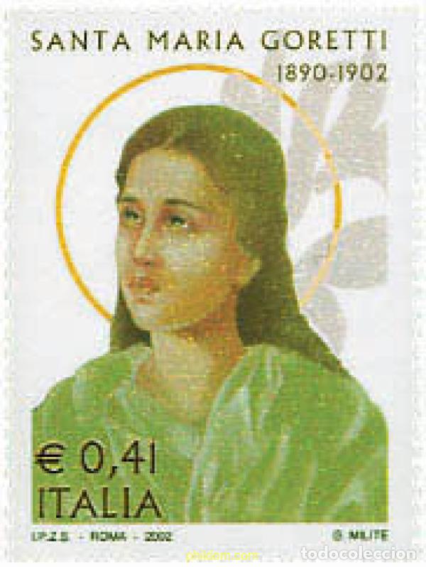 Sellos: 99125 MNH ITALIA 2002 CENTENARIO DE LA MUERTE DE SANTA MARIA GORETTI