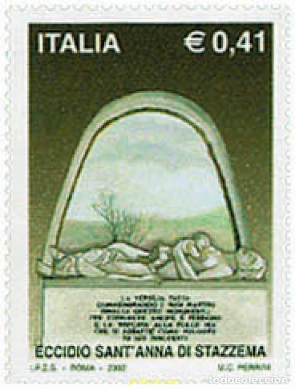 Sellos: 100554 MNH ITALIA 2002 EN MEMORIA DE LA MASACRE EN SANTA ANNA DI STAZZENA