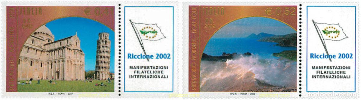 Sellos: 101539 MNH ITALIA 2002 PATRIMONIO MUNDIAL DE LA UNESCO