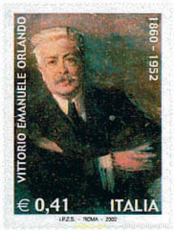 Sellos: 113945 MNH ITALIA 2002 50 ANIVERSARIO DE LA MUERTE DE VITTORIO EMANUELE ORLANDO
