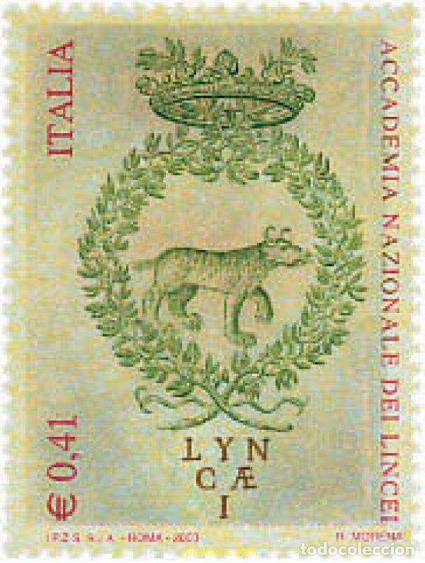 Sellos: 122540 MNH ITALIA 2003 400 ANIVERSARIO E LA ACADEMIA NACIONAL DL LINCEI