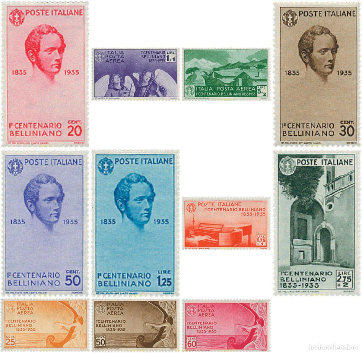 Sellos: 329604 HINGED ITALIA 1935 CENTENARIO DE LA MUERTE DE VINCENZO BELLINI