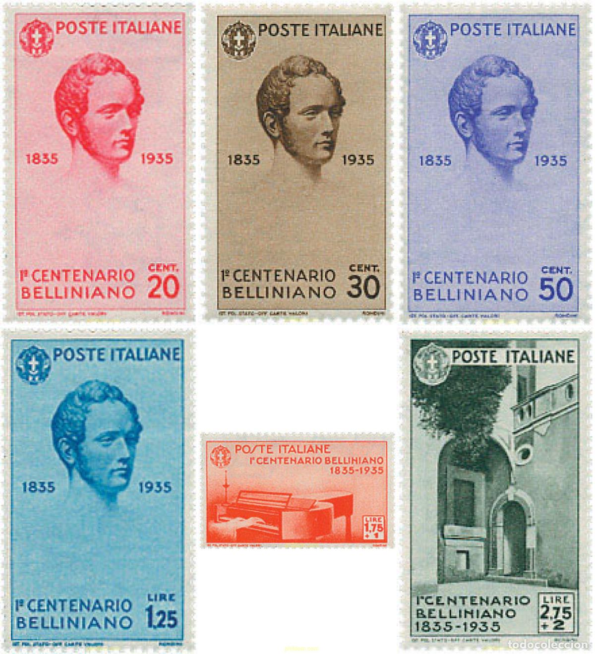 Sellos: 583787 HINGED ITALIA 1935 CENTENARIO DE LA MUERTE DE VINCENZO BELLINI