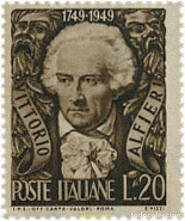 Sellos: 330173 HINGED ITALIA 1949 2 CENTENARIO DEL NACIMIENTO DE VITTORIO ALFIERI